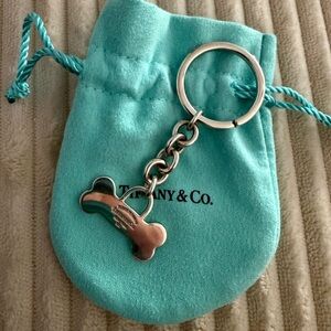 Tiffany & Co. Silver Dog Bone Keychain